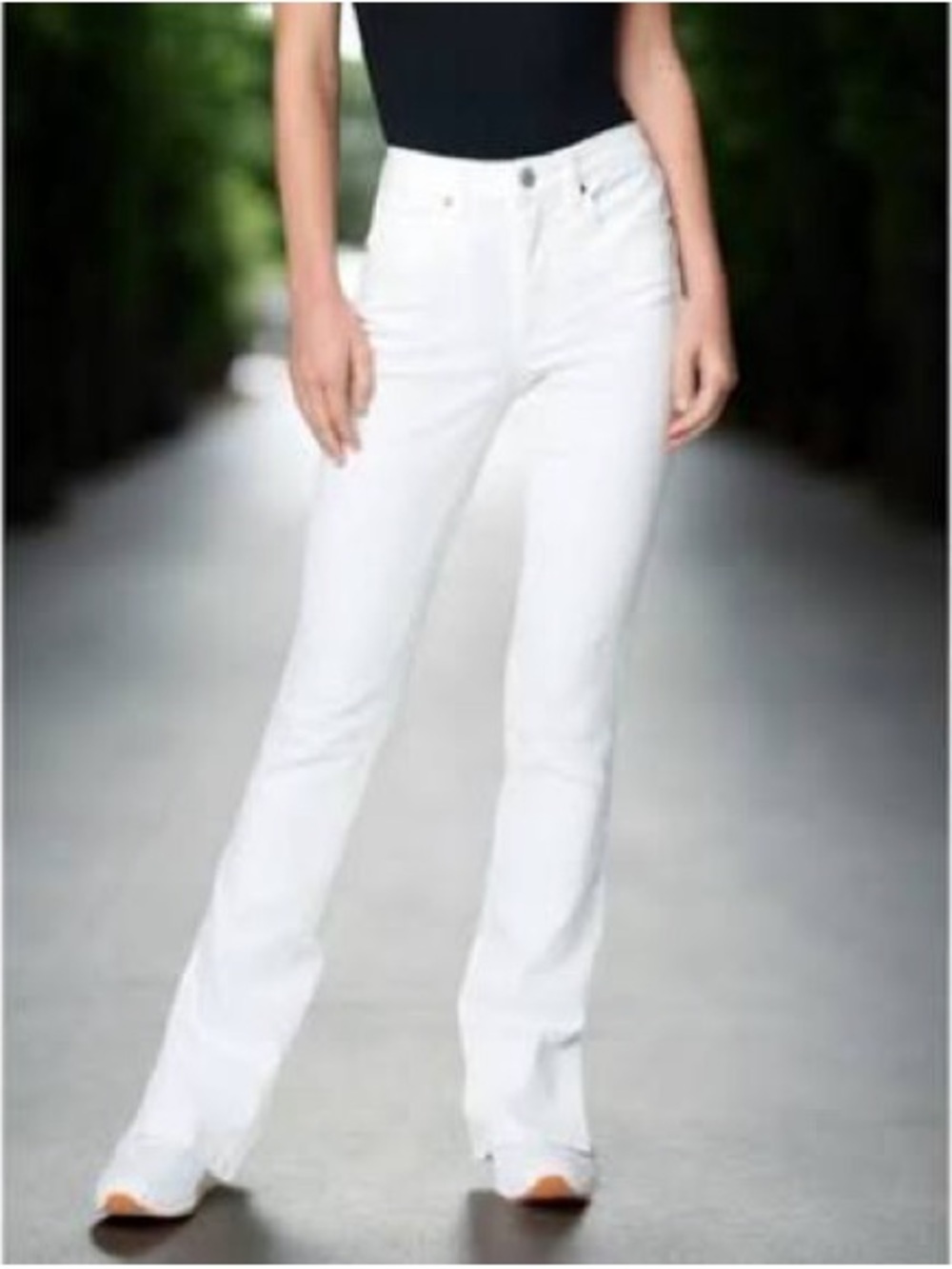 Blank NYC White High-Rise Mini Flare Jeans The Hoyt sz 26 - Picture 1 of 8
